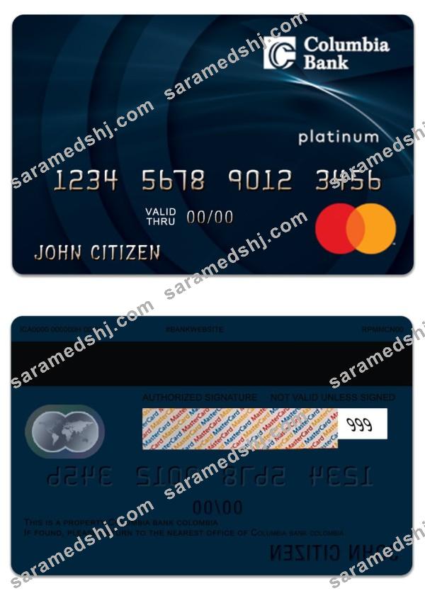 Colombia Columbia Bank Mastercard Platinum